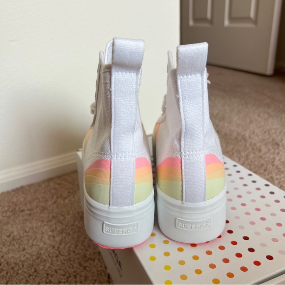 NIB Superga Rainbow Platform High Tops - Picture 11 of 13
